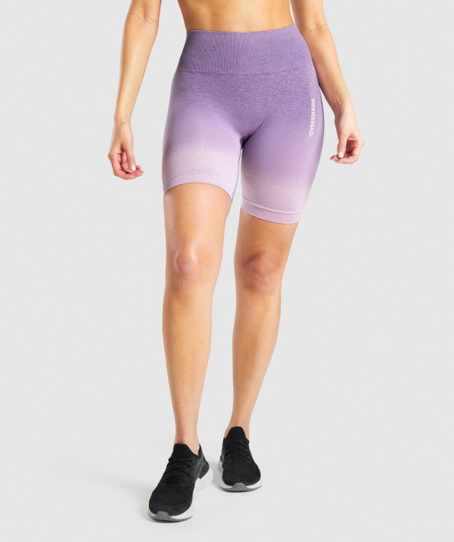 Bermudas Gymshark Adapt Ombre Seamless Mujer Morados Claro Morados | rkSGpS4V52C