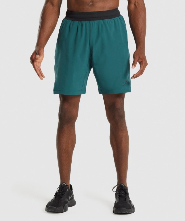 Bermudas Gymshark Apex Functional 9" Hombre Turquesa | Vqg9VUnOHLT