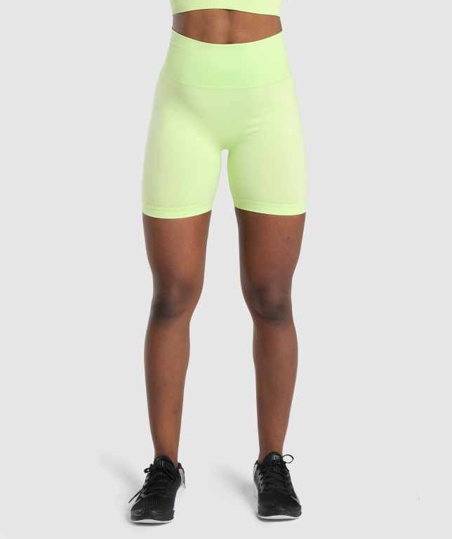 Bermudas Gymshark Apex Seamless Mujer Verdes Verdes Claro | XA3djG9gr1N