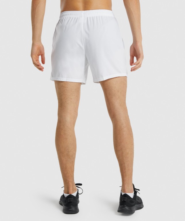 Bermudas Gymshark Arrival 5" Hombre Blancos | CA7cPCYrYj8