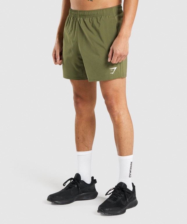 Bermudas Gymshark Arrival 5" Hombre Verdes Oscuro | tv9YKB1SJng