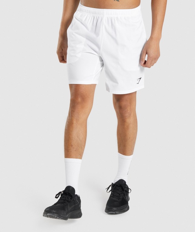 Bermudas Gymshark Arrival 7" Hombre Blancos | s5xTGvRpiH7