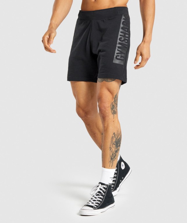 Bermudas Gymshark Bold Hombre Negros | 9bEYVTnyRJ4