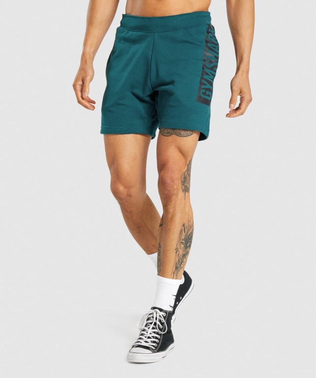 Bermudas Gymshark Bold Hombre Turquesa | L8MrzLoA2Fd