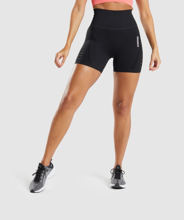 Bermudas Gymshark Energy Seamless Mujer Negros | hxitxacUVRd