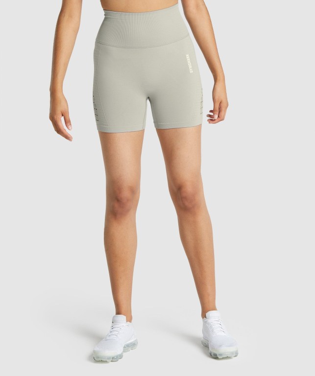 Bermudas Gymshark Energy Seamless Mujer Grises Claro | yuHJYdl3J3I