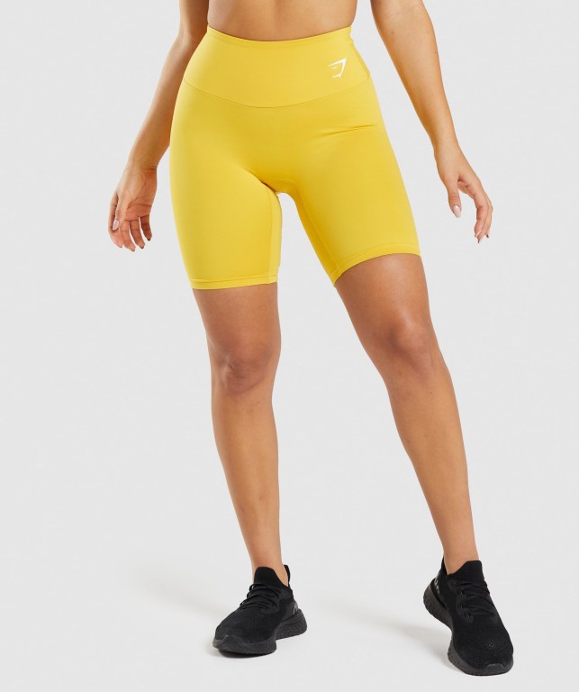 Bermudas Gymshark Entrenamiento Cycling Mujer Amarillos | MBuIfj6dOzS