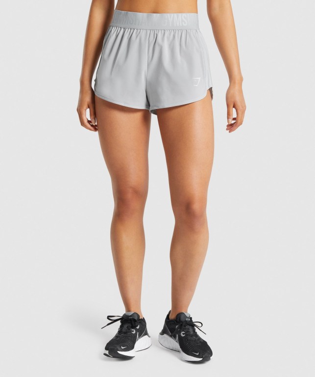 Bermudas Gymshark Entrenamiento Loose Fit Mujer Grises Claro | B18SdcP5VY7