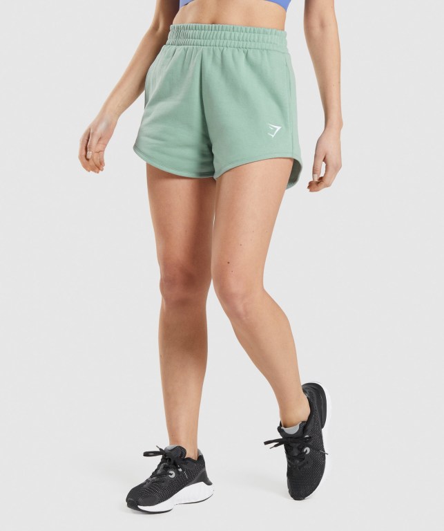 Bermudas Gymshark Entrenamiento Sweat Mujer Azules | 9DDxNlB16XR