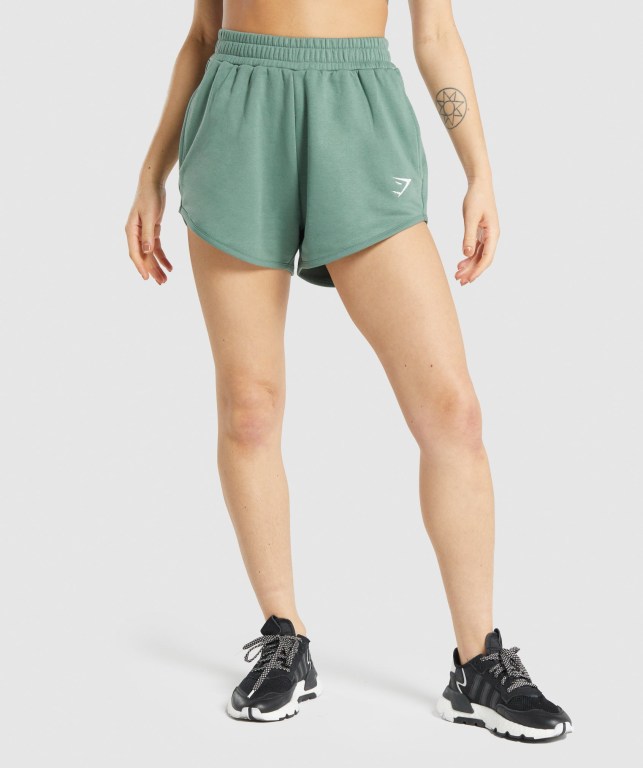 Bermudas Gymshark Entrenamiento Sweat Mujer Verdes | sCx2rPBXSQ6