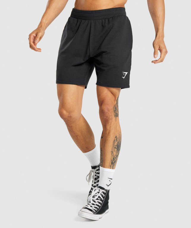 Bermudas Gymshark Essential 7” Hombre Negros | Jwcik2MUaq8