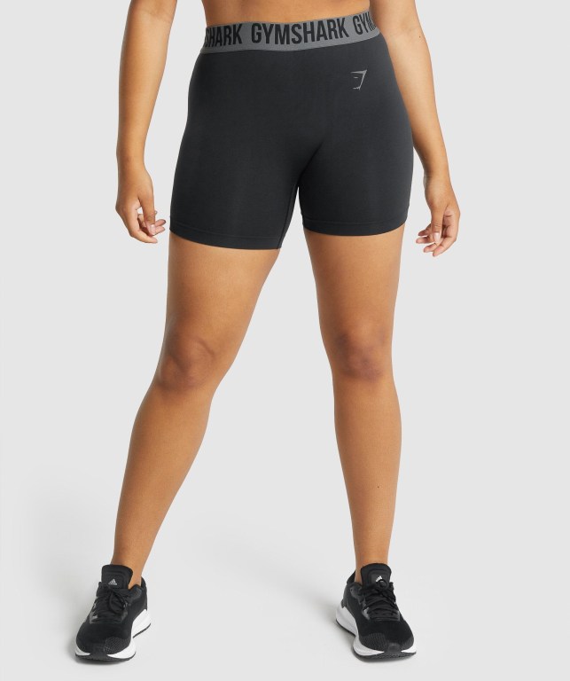 Bermudas Gymshark Fit Seamless Mujer Negros | 7OVHZLTOoYw