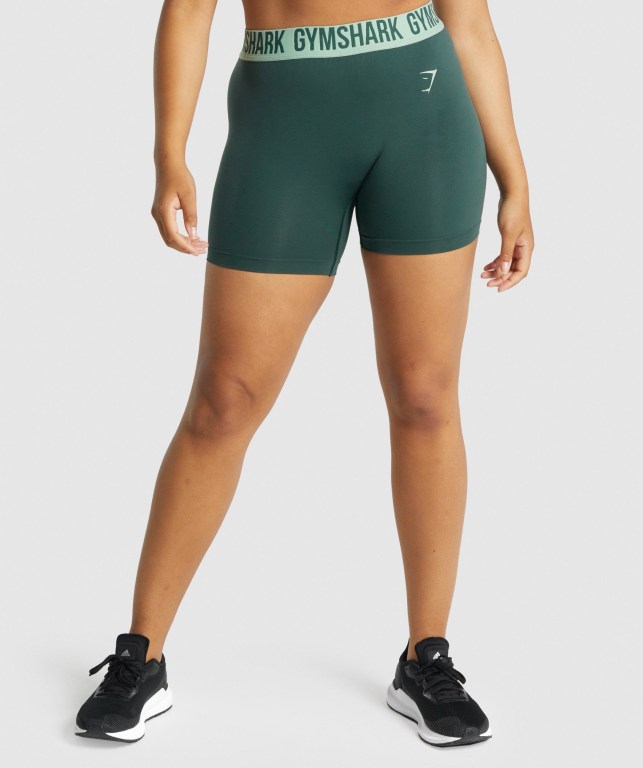 Bermudas Gymshark Fit Seamless Mujer Verdes | 656l7rdqwHj