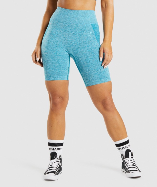 Bermudas Gymshark Flex Cycling Mujer Azules | BjoQ2IQc8jO