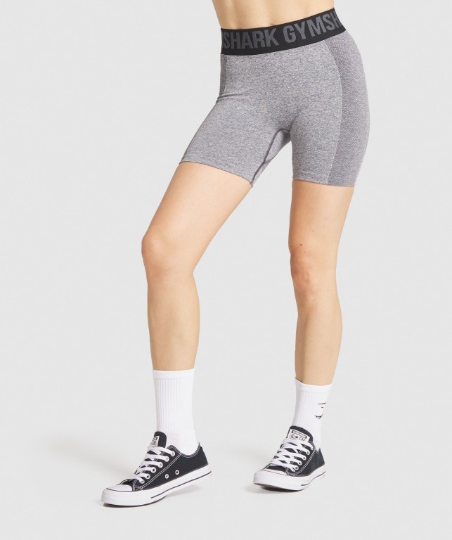 Bermudas Gymshark Flex Mujer Grises Negros | sxlnSh9uGdH