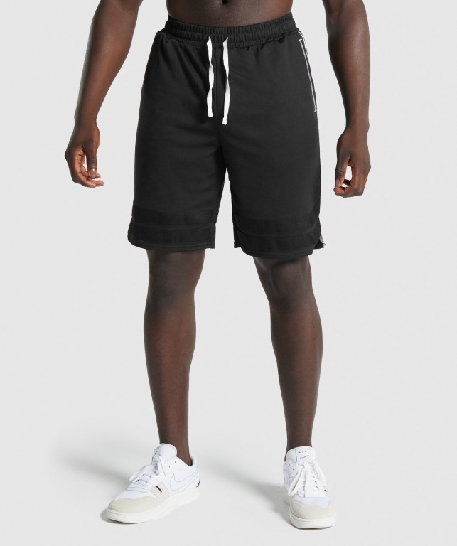 Bermudas Gymshark Recess Basketball Hombre Negros | N16bEgXulzC