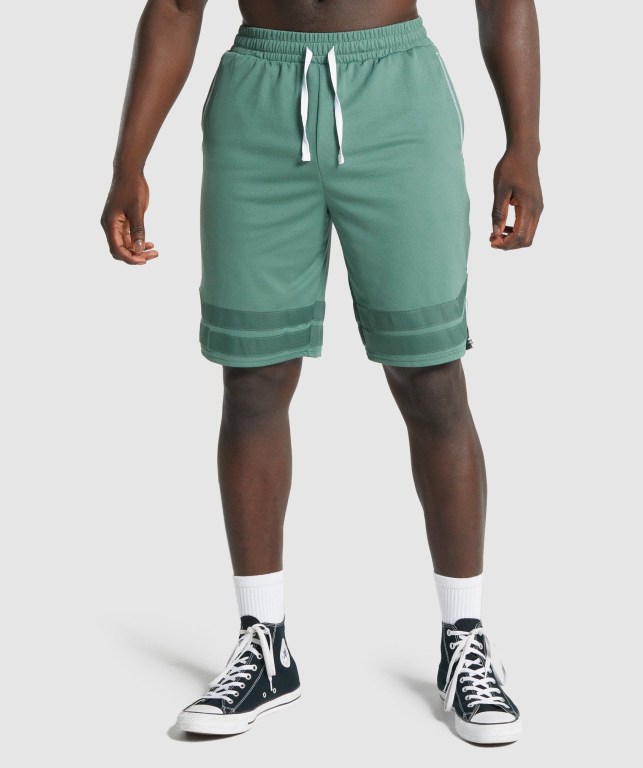 Bermudas Gymshark Recess Basketball Hombre Verdes | rPLnehjOpIh