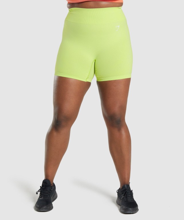 Bermudas Gymshark Vital Seamless 2.0 Mujer Amarillos | IvdquOHGbiY