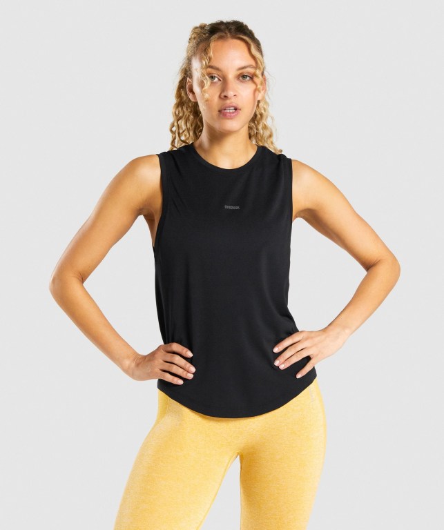 Camiseta De Tirantes Para Correr Gymshark Flex Mujer Negros Grises | 2QwmTViUdvo