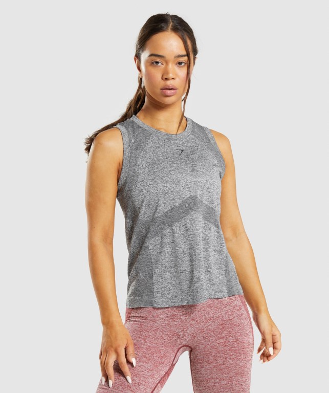 Camiseta De Tirantes Para Correr Gymshark Flex Loose Top Mujer Grises | ULwdtg2cPMC