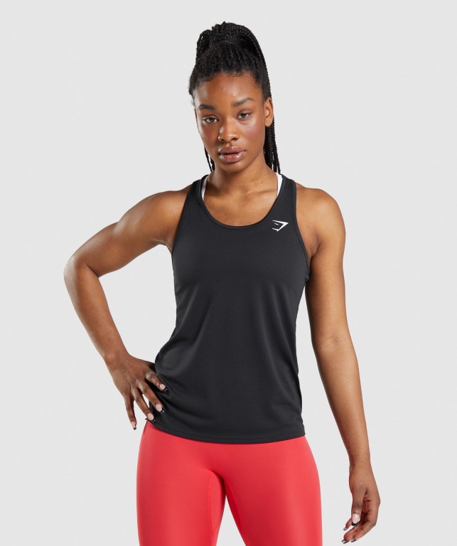 Camiseta De Tirantes Para Correr Gymshark Entrenamiento Mujer Negros | aNrVRMyzSfF