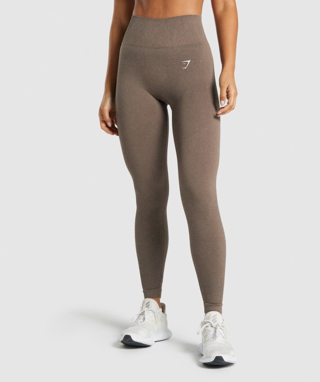 Leggins Gymshark Adapt Fleck Seamless Mujer Marrom | uL1GewfVyR5