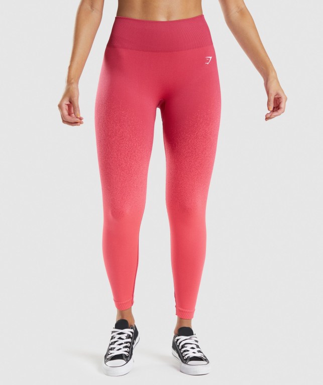 Leggins Gymshark Adapt Ombre Seamless Mujer Rosas Rojos | Rwl9r5nKbx7