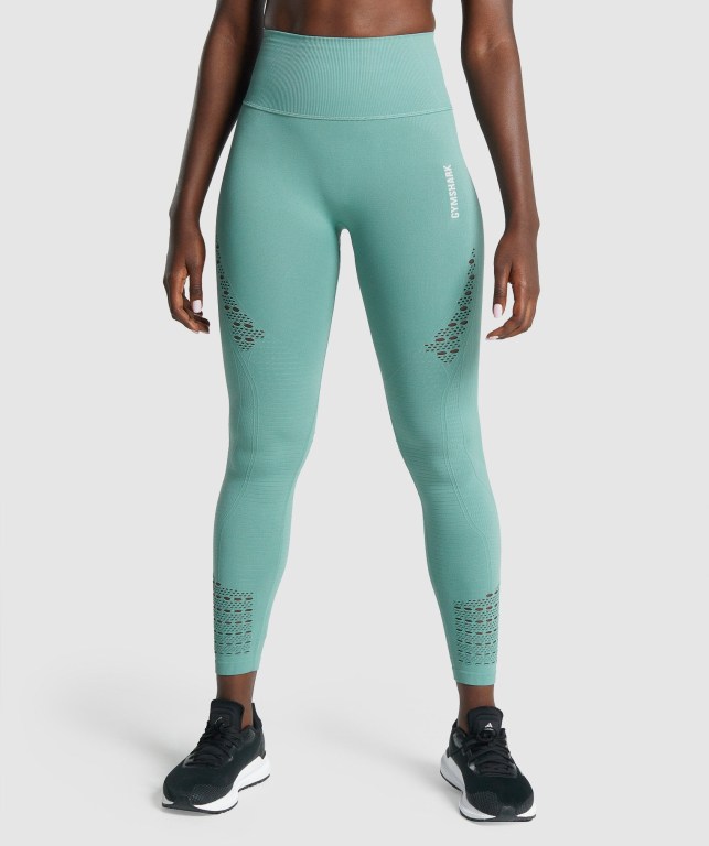 Leggins Gymshark Energy Seamless Mujer Verdes Claro | 84OLZXaGVOW