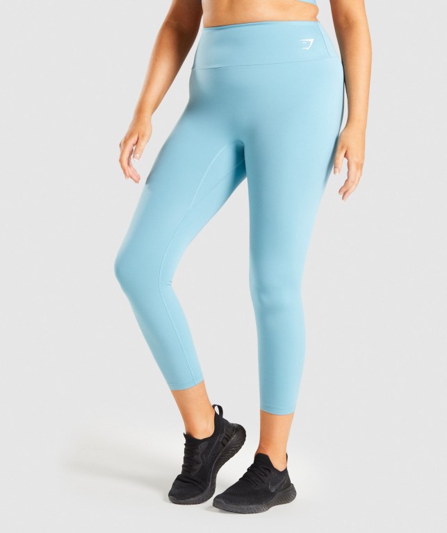 Leggins Gymshark Entrenamiento 7/8 Mujer Azules Claro | YufRoyD7ESE