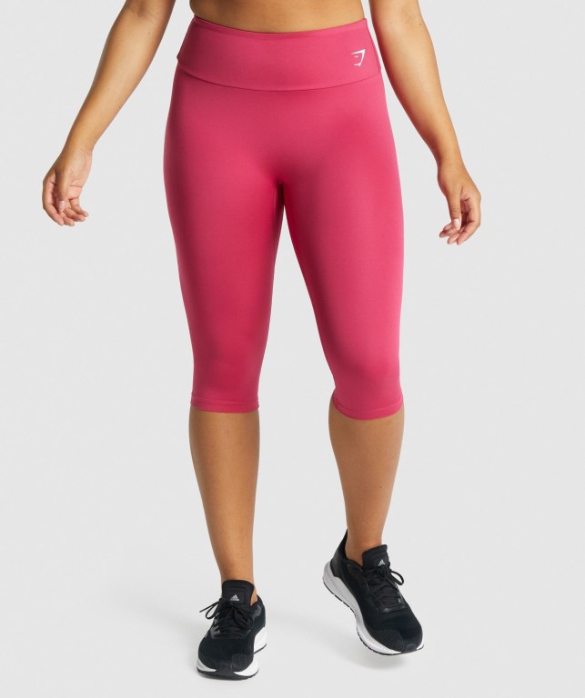 Leggins Gymshark Entrenamiento Cropped Mujer Rosas | se6ttIVop8n