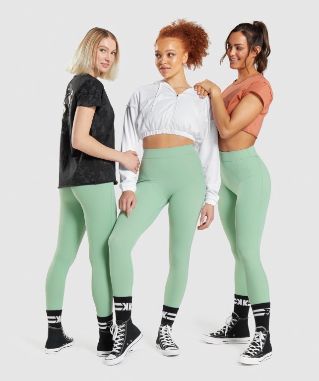 Leggins Gymshark KK Fit 7/8 Mujer Verdes | QdPOnagv63i