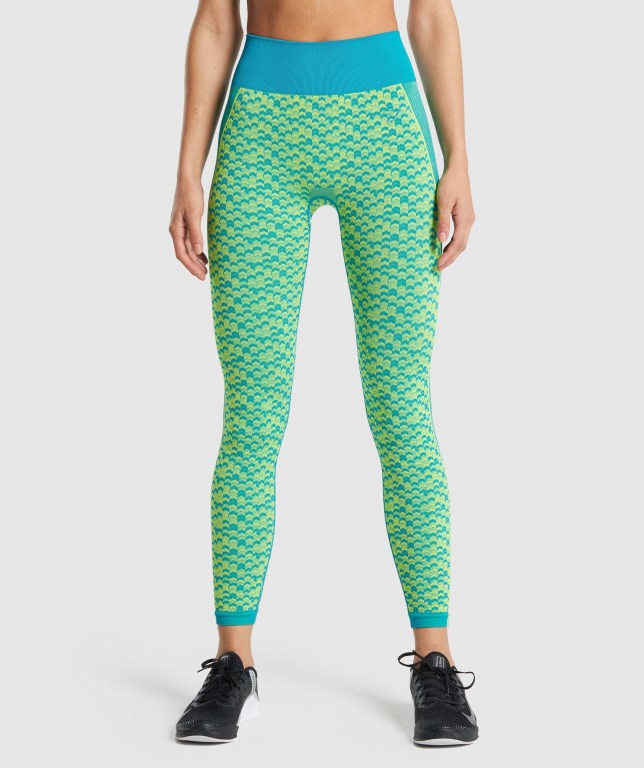 Leggins Gymshark WTFlex Seamless Mujer Azules | wQvvI5hDRVm