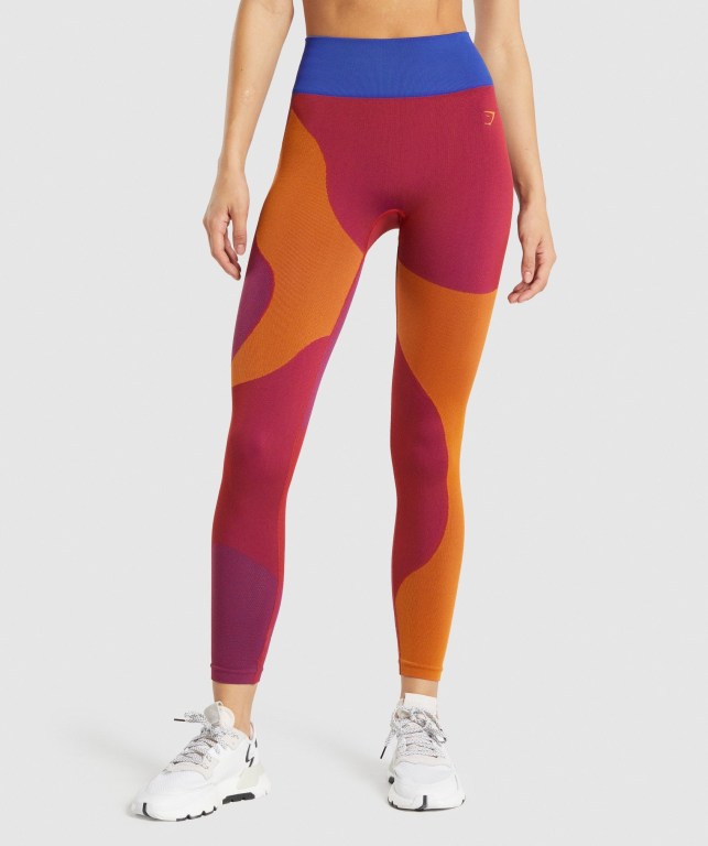 Leggins Gymshark WTFlex Seamless Mujer Rosas | 3WC6WmehSsE