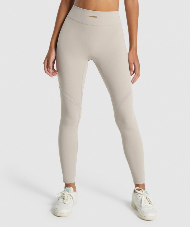 Leggins Gymshark Whitney Mesh Mujer Blancos | ZcAPule2VH6