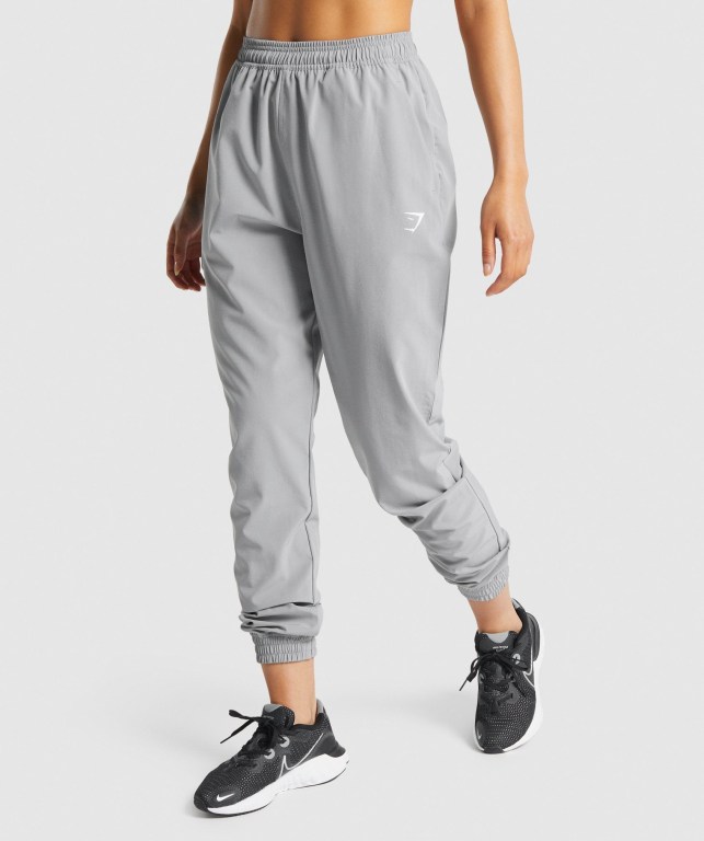 Pantalones Jogger Gymshark Entrenamiento Woven Mujer Grises | ca8GFYVwLIz