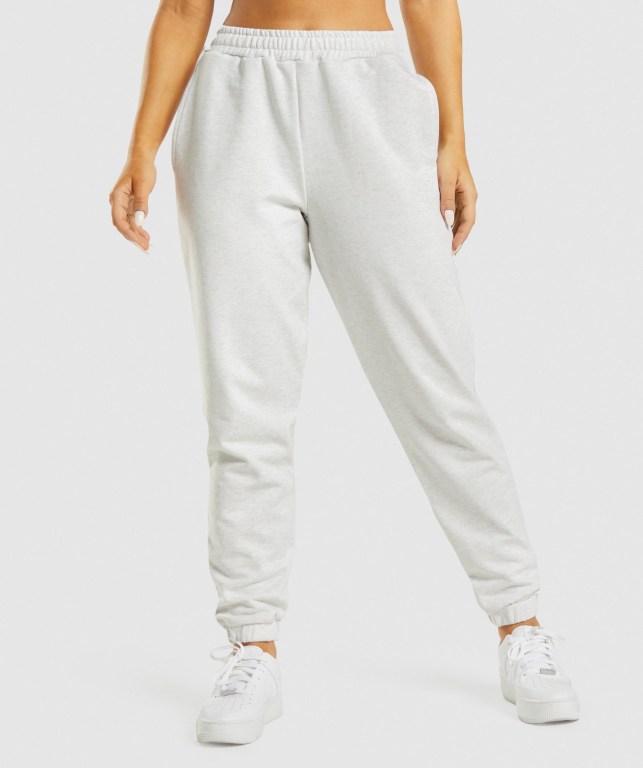 Pantalones Jogger Gymshark Rest Day Sweats Mujer Blancos | 95sQwmwj3tB