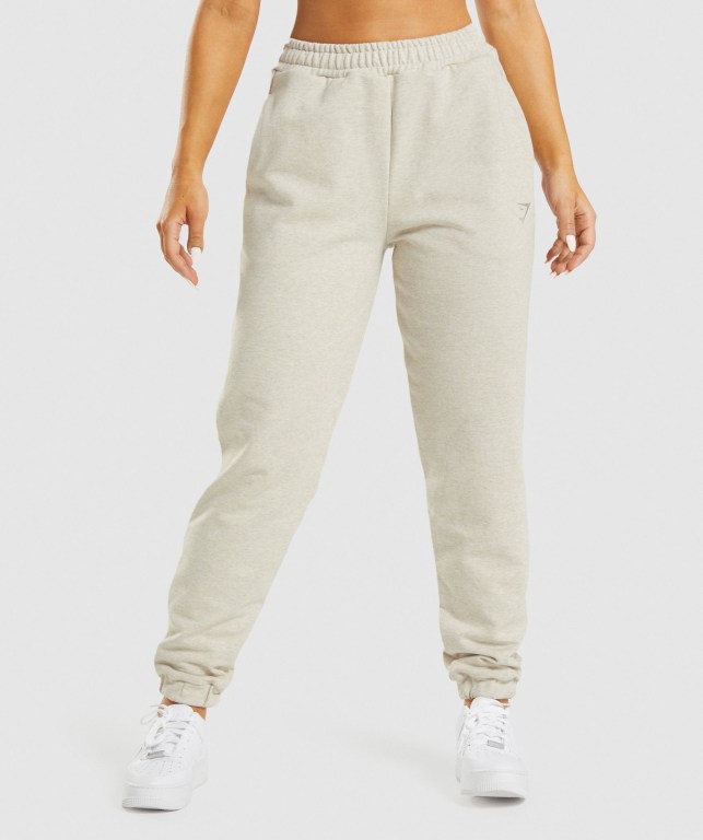 Pantalones Jogger Gymshark Rest Day Sweats Mujer Beige | Dz8ii8TtGeF