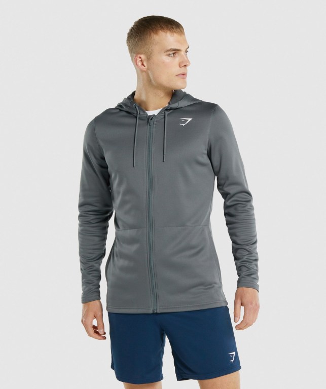 Sudadera Con Capucha Gymshark Arrival Zip Up Hombre Grises | B1a7HwTOWGY