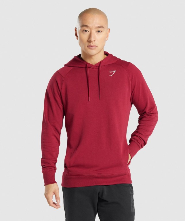 Sudadera Con Capucha Gymshark Bold Hombre Vino | yqkApvZXmc5