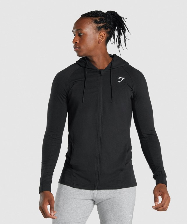 Sudadera Con Capucha Gymshark Critical 2.0 Zip Up Hombre Negros | XKrQMAA2ELz