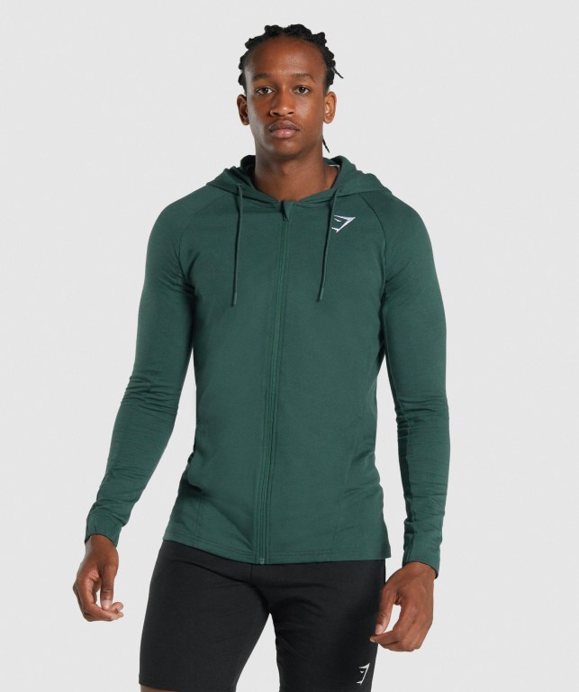 Sudadera Con Capucha Gymshark Critical 2.0 Zip Up Hombre Verdes Oscuro | wUDMDrnsPNC