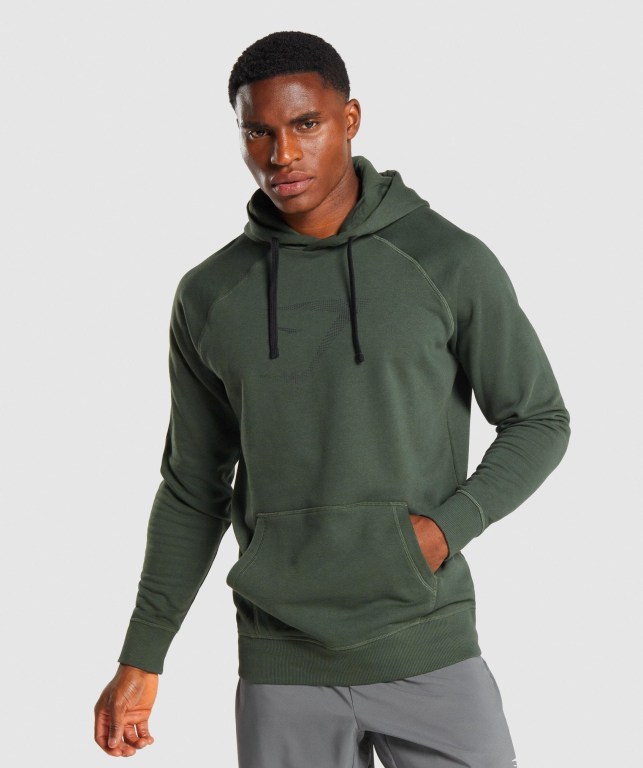 Sudadera Con Capucha Gymshark Sharkhead Infill Hombre Verdes Oscuro | DHwqTjXvSNj