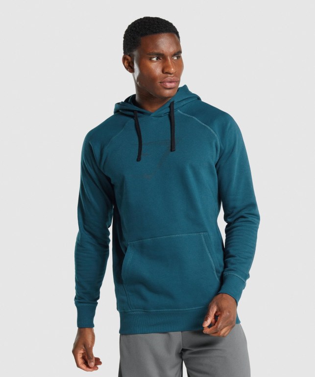 Sudadera Con Capucha Gymshark Sharkhead Infill Hombre Turquesa | TTfTedGtSQu