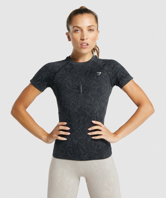 Sudaderas Gymshark Adapt Animal Seamless Mujer Negros | jUdtHaNR9vG