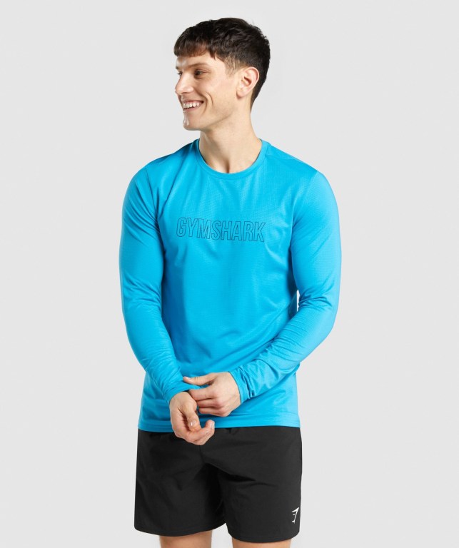 Sudaderas Gymshark Arrival Graphic Hombre Azules | SCwBwo6ULgb