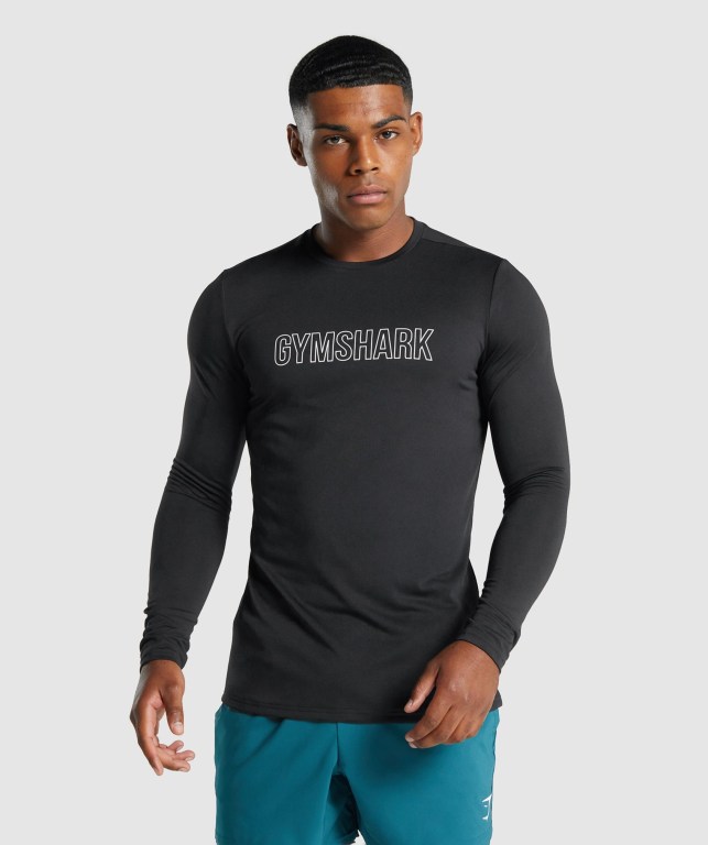 Sudaderas Gymshark Arrival Graphic Hombre Negros | bYXh2Ru9k7M