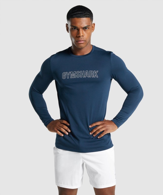 Sudaderas Gymshark Arrival Graphic Hombre Azul Marino | erAWpwsMm3E