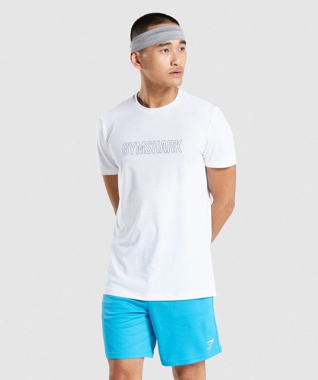 Sudaderas Gymshark Arrival Graphic Hombre Blancos | iyyPjCNmdO6