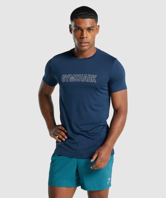 Sudaderas Gymshark Arrival Graphic Hombre Azul Marino | txUOhvCBqYa