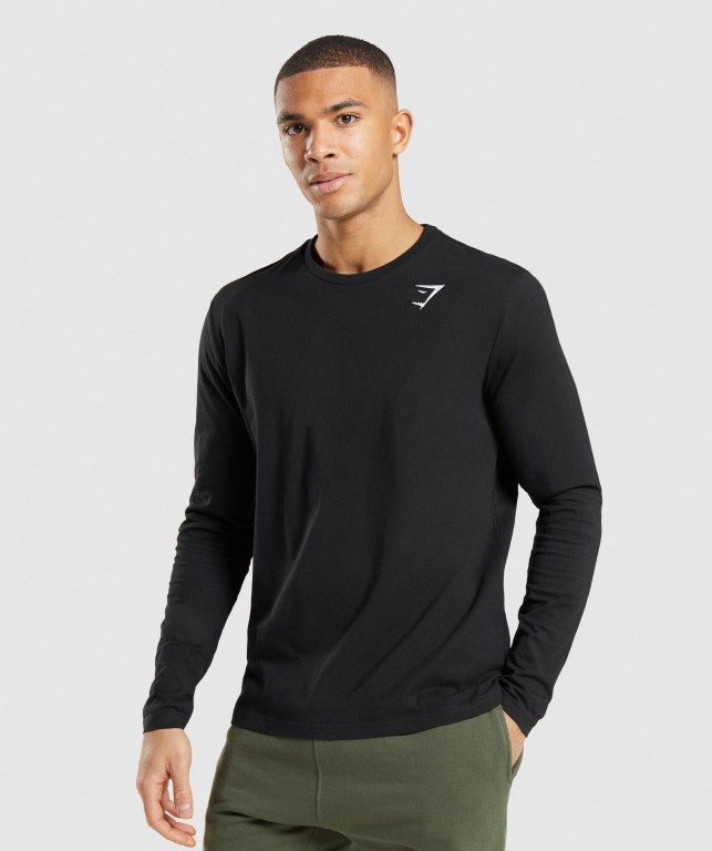 Sudaderas Gymshark Crest Hombre Negros | Z3vsfK7LoLd